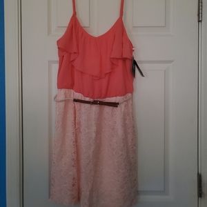 IZ Byer Coral/Pink Dress- XL